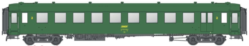 L.S. Models MW40959 - H0 - Personenwagen OCEM B10, 2. Kl., SNCF, Ep. IV